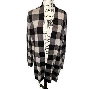 Talbots Women's Size XL Open Cardigan Buffalo Plaid Super Soft NWT $99.50‎ Orig